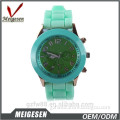fashion nice alloy case with rubber band silicone watches for young